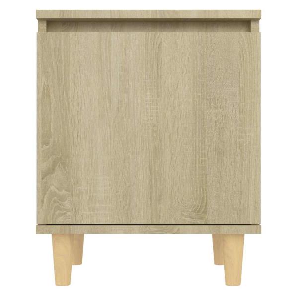 Nachttische 2 Stk. Massivholz-Beinen Sonoma-Eiche 40x30x50cm