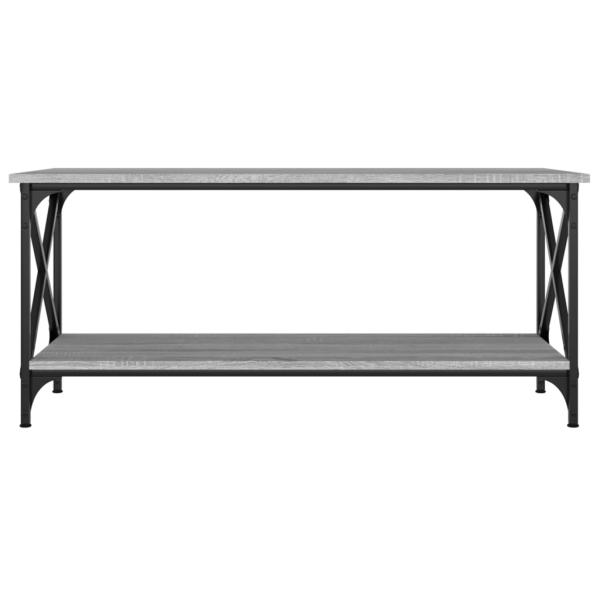 Couchtisch Grau Sonoma 100x45x45 cm Holzwerkstoff und Eisen