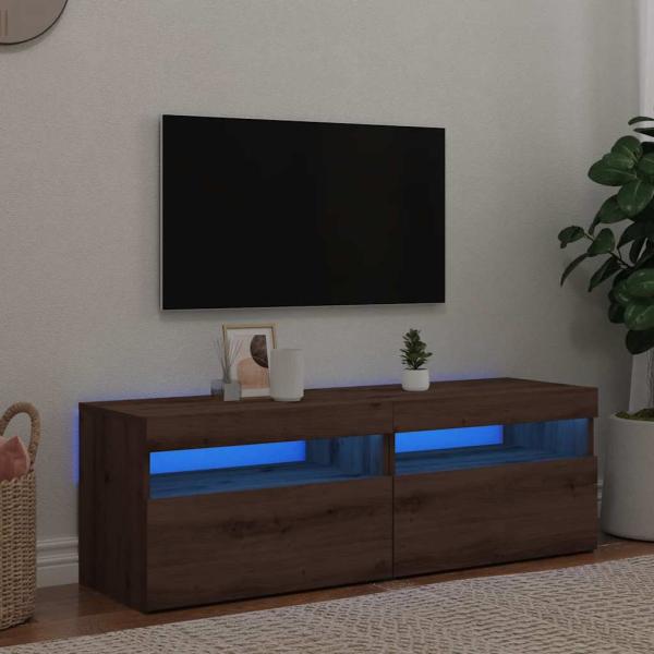 ARDEBO.de - TV-Schränke mit LED-Leuchten 2 Stk. Artisan-Eiche Holzwerkstoff