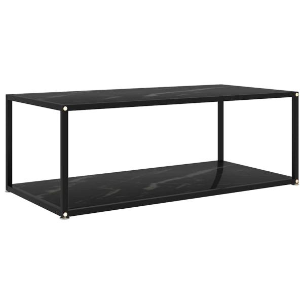 ARDEBO.de - Couchtisch Schwarz 100x50x35 cm Hartglas