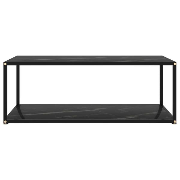 Couchtisch Schwarz 100x50x35 cm Hartglas