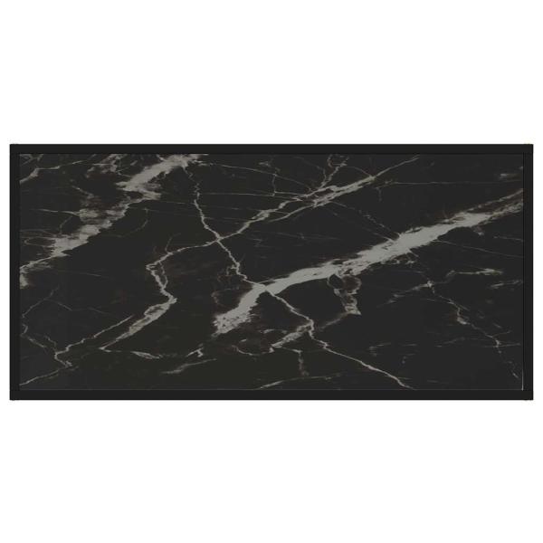 Couchtisch Schwarz 100x50x35 cm Hartglas