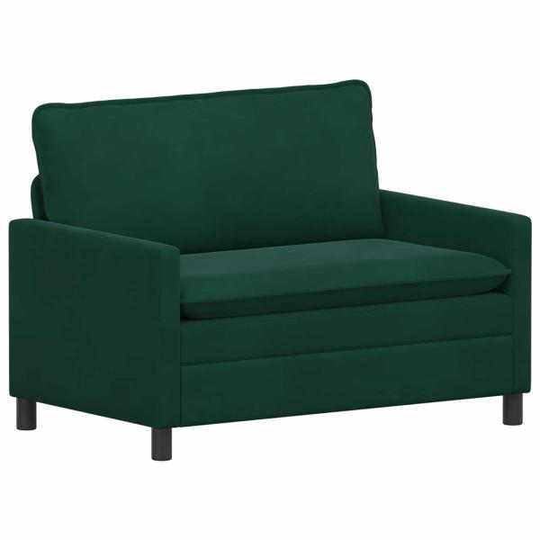 Sofa Set 2 stk. Dunkelgrün Samt