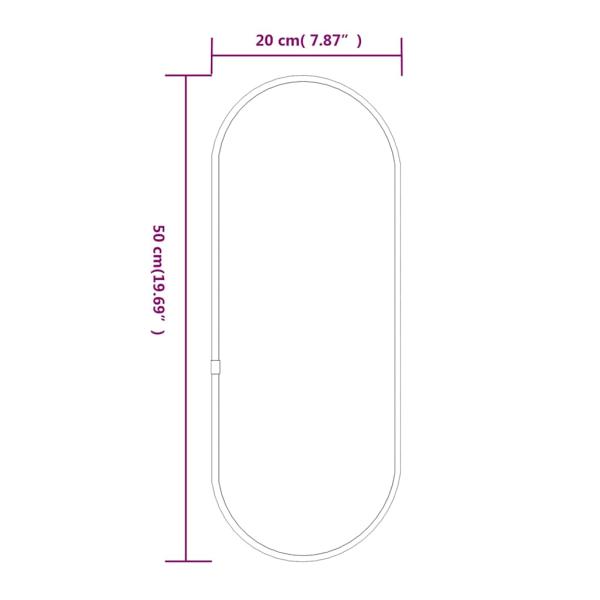 Wandspiegel Silbern 50x20 cm Oval
