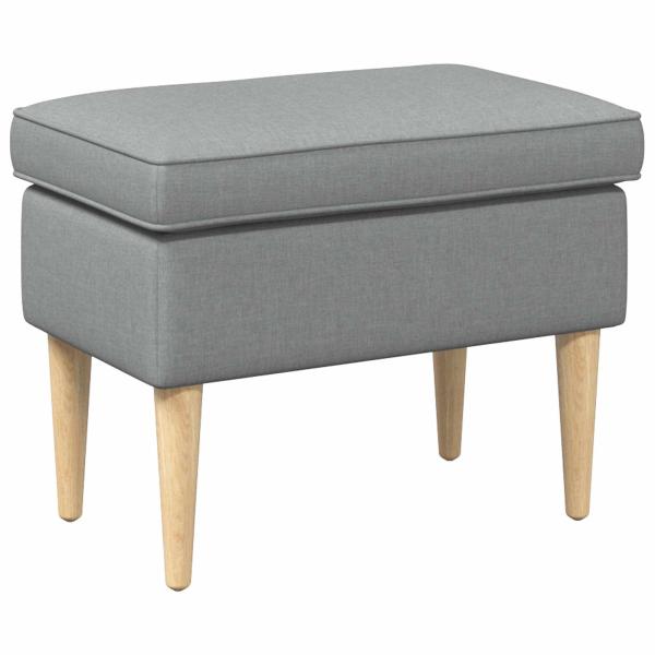 Hocker Hellgrau 55 x 35 x 41 cm Polyester