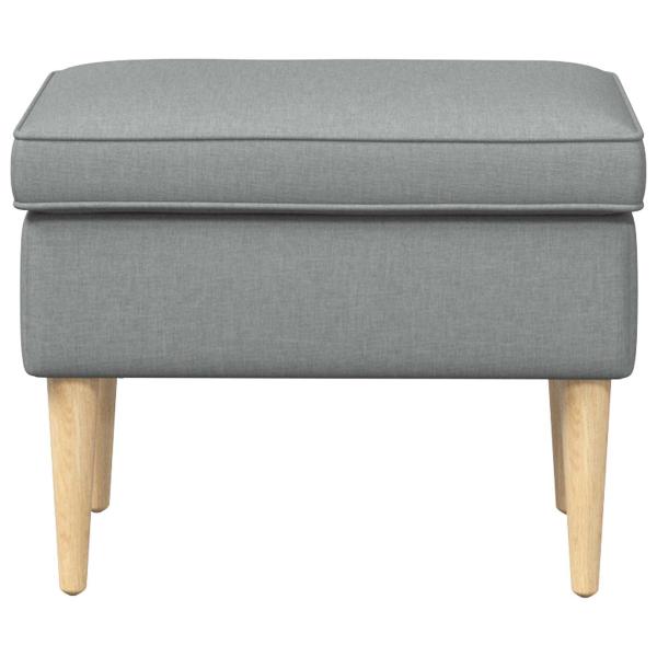 Hocker Hellgrau 55 x 35 x 41 cm Polyester