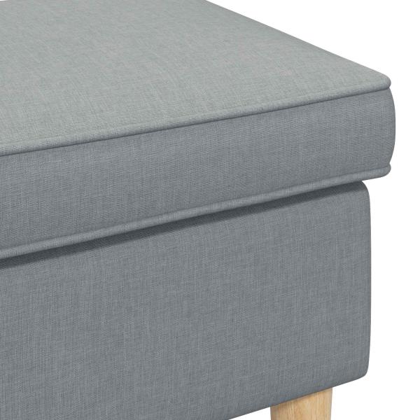 Hocker Hellgrau 55 x 35 x 41 cm Polyester