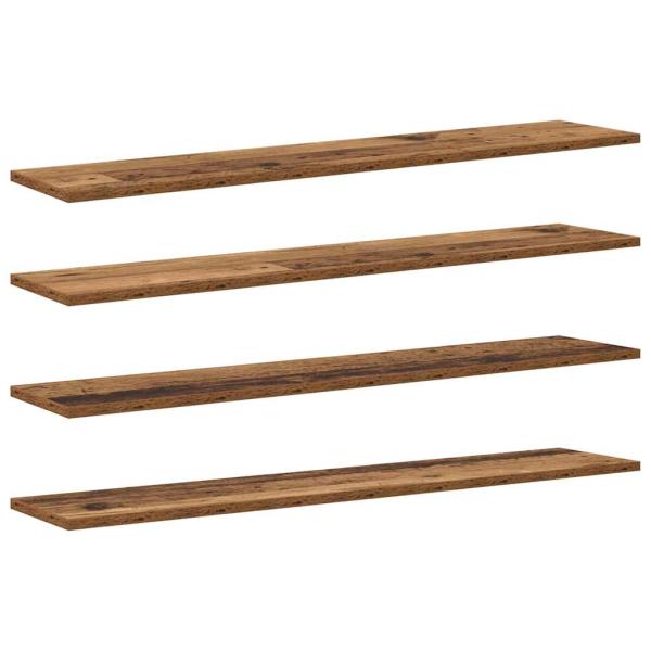 Regalbrett 3 Ebenen 4 stk. 100 x 20 x 1.5 cm Holzwerkstoff