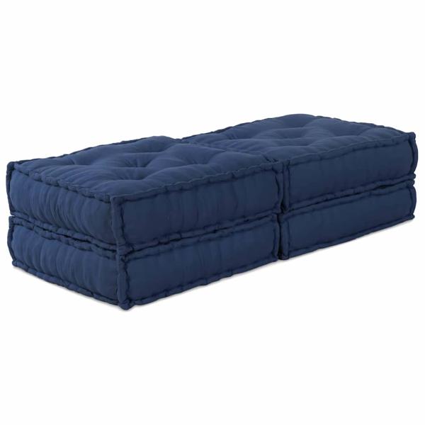 ARDEBO.de - Modulare Sofagarnitur 2 pcs Indigo 140 x 70 x 36 cm Stoff