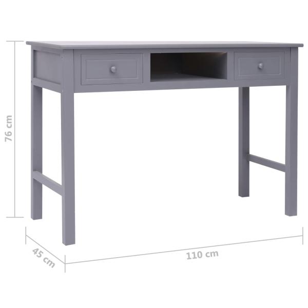 Schreibtisch Grau 110×45×76 cm Holz