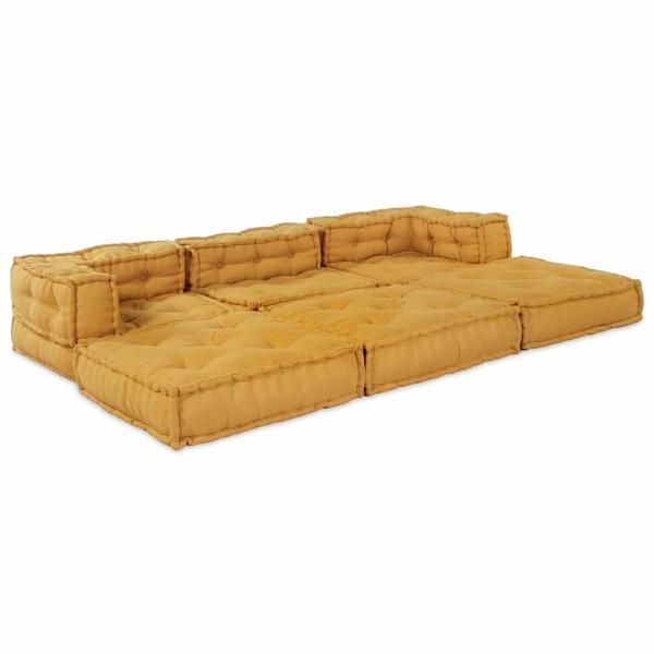 ARDEBO.de - Modulare Sofagarnitur 3 pcs Gelb Stoff