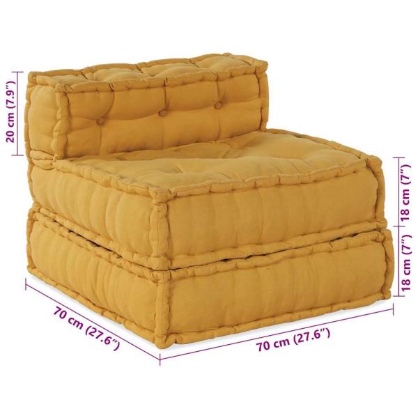 Modulare Sofagarnitur 3 pcs Gelb Stoff