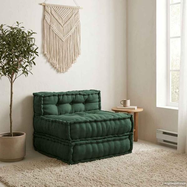 ARDEBO.de - Modulares Sofaelement Grün 70x70x54 cm Stoff