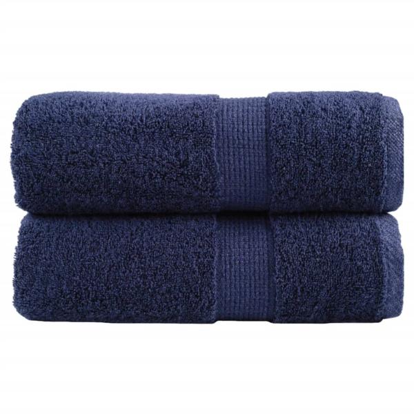 Premium Gästetücher SOLUND 2 Stk. Marineblau 30x50 cm 600 g/m²