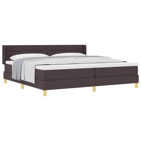 Boxspringbett mit Matratze Dunkelbraun 200 x 200 cm Stoff
