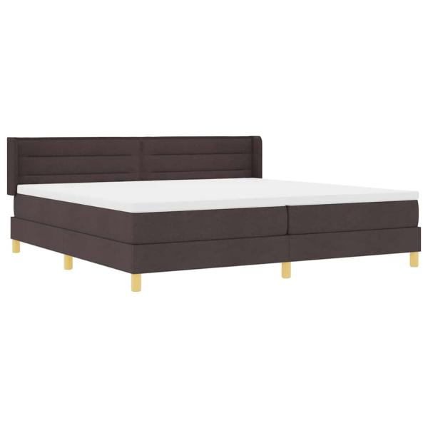 Boxspringbett mit Matratze Dunkelbraun 200 x 200 cm Stoff