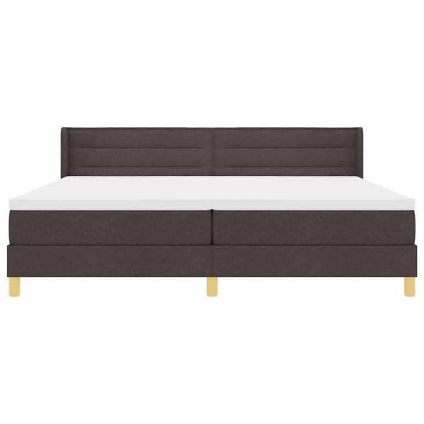 Boxspringbett mit Matratze Dunkelbraun 200 x 200 cm Stoff
