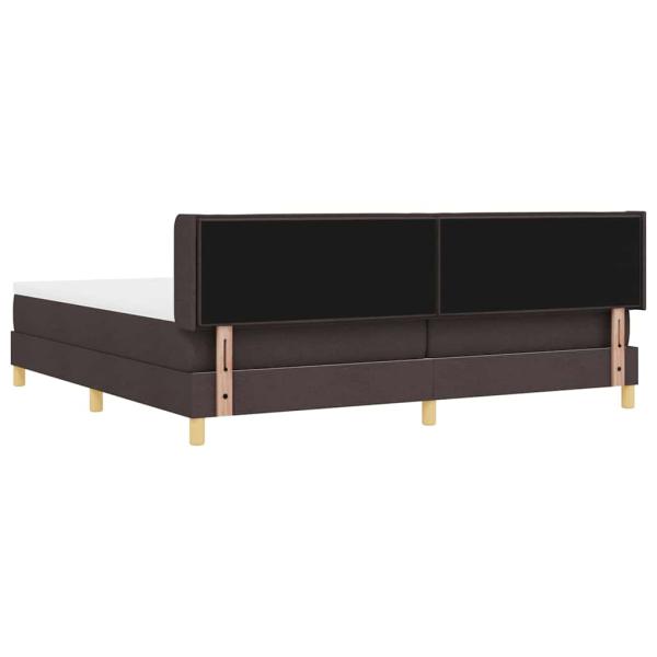 Boxspringbett mit Matratze Dunkelbraun 200 x 200 cm Stoff