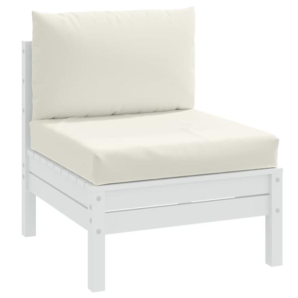ARDEBO.de - Palettenkissen 2-tlg. Melange Creme Stoff