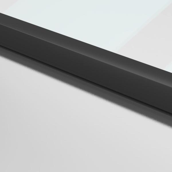 Innentür Schlank Schwarz 102,5x201,5 cm Hartglas & Aluminium