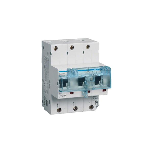 ARDEBO.de Hager HTN363E SLS Schalter 3-Polig, E-Charakteristik, 63A, für Hutschienenmontage