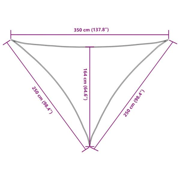 Sonnensegel Oxford-Gewebe Dreieckig 2,5x2,5x3,5 m Dunkelgrün