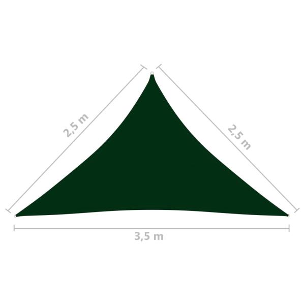 Sonnensegel Oxford-Gewebe Dreieckig 2,5x2,5x3,5 m Dunkelgrün