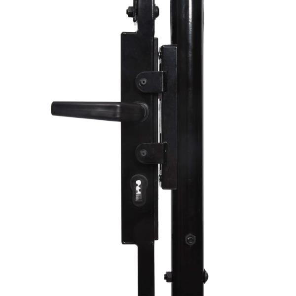 Gartentor Woerden Stahl 1,95 x 4 m Schwarz