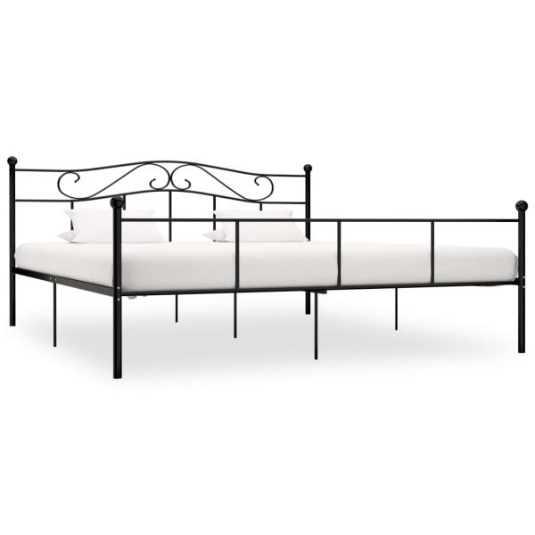 ARDEBO.de - Bettgestell Schwarz Metall 200×200 cm