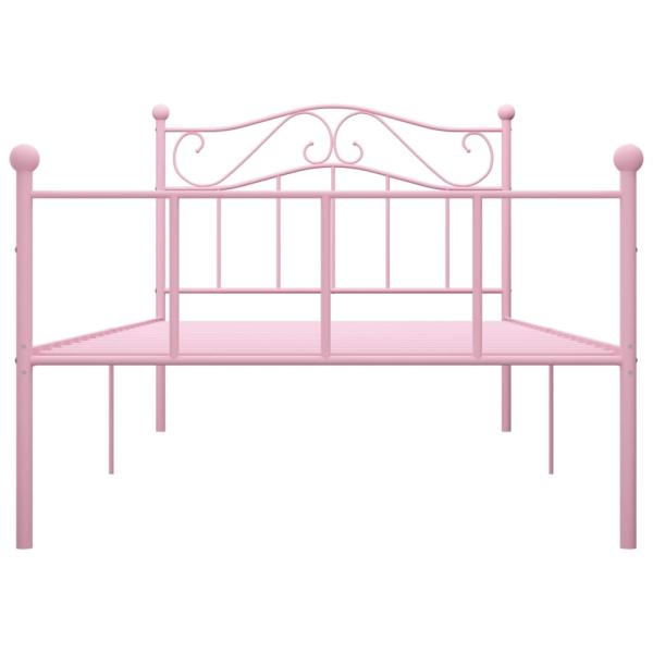 Bettgestell Rosa Metall 100 × 200 cm