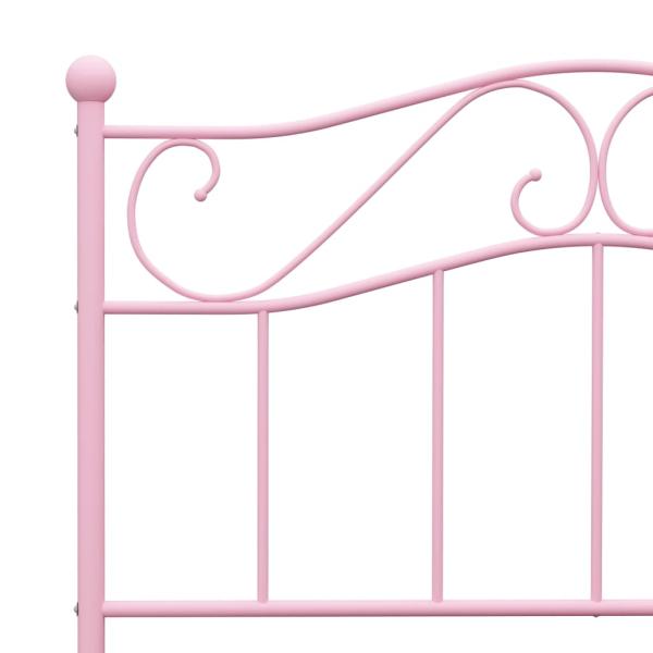 Bettgestell Rosa Metall 100 × 200 cm