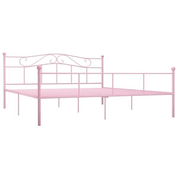 Bettgestell Rosa Metall 200×200 cm