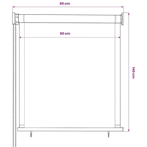 Außenrollo 85 (B) x 140 (H) cm Anthrazit