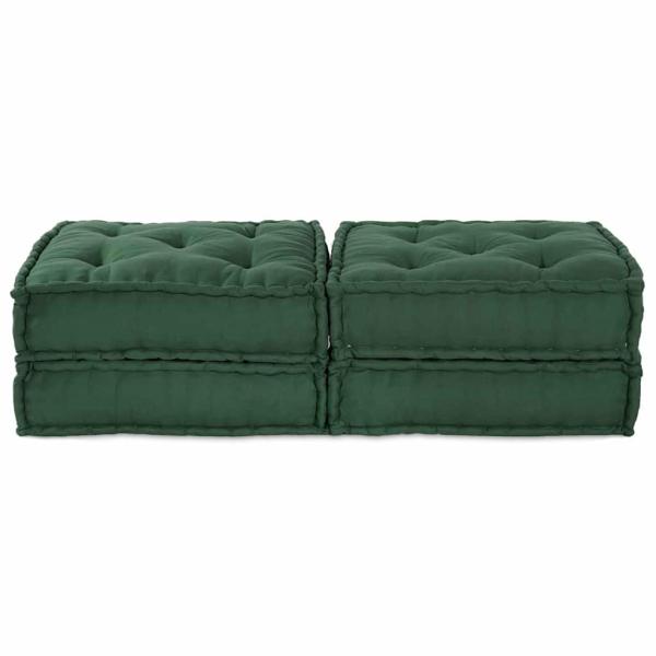 Modulare Sofagarnitur 2 pcs Grün 140 x 70 x 36 cm Stoff