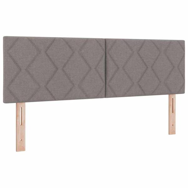 Boxspringbett mit Kopfteil Taupe 190 x 140 cm Stoff