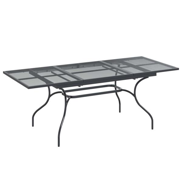 Garten Essgruppe 9 Stk. Anthrazit Mesh und Stahl