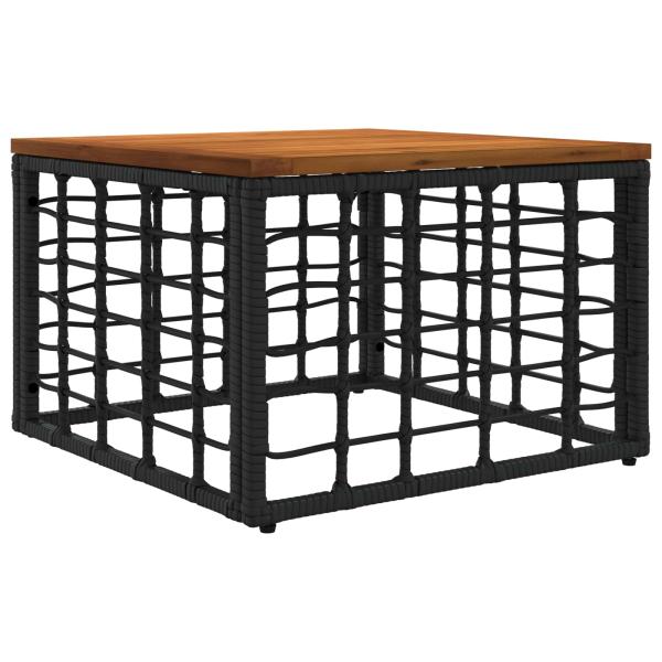 Gartensofa-set 7 stk. Schwarz und Dunkelgrau Poly-Rattan