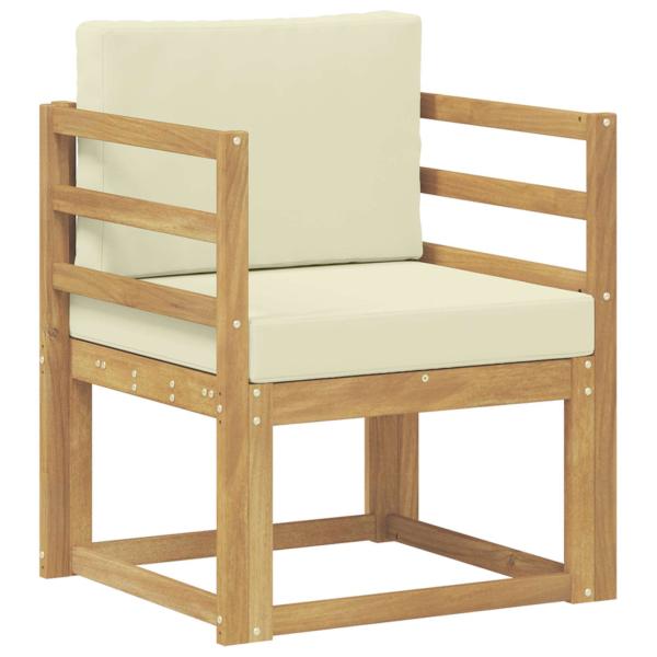 Outdoor-Sofa Polyester Weiß und Creme