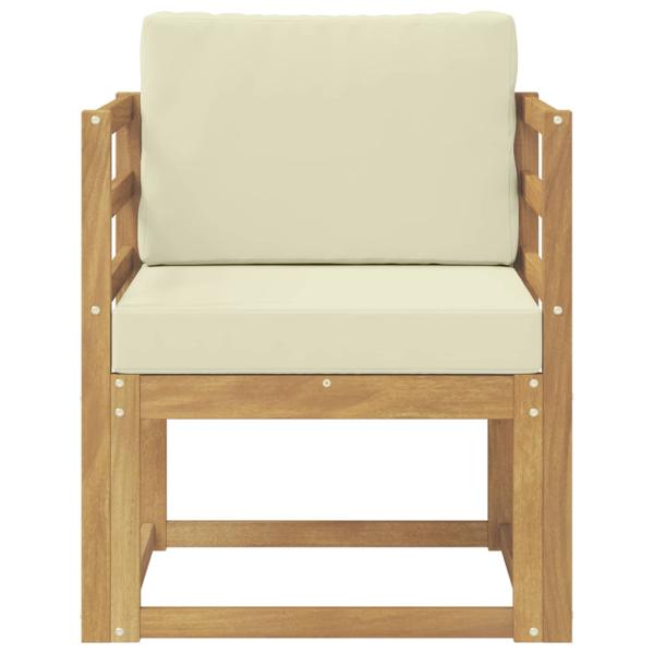 Outdoor-Sofa Polyester Weiß und Creme