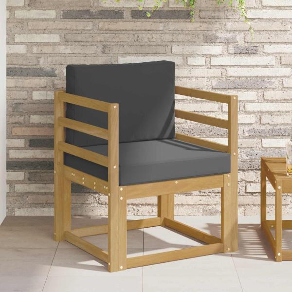 ARDEBO.de - Outdoor-Sofa Polyester Weiß und Anthrazit