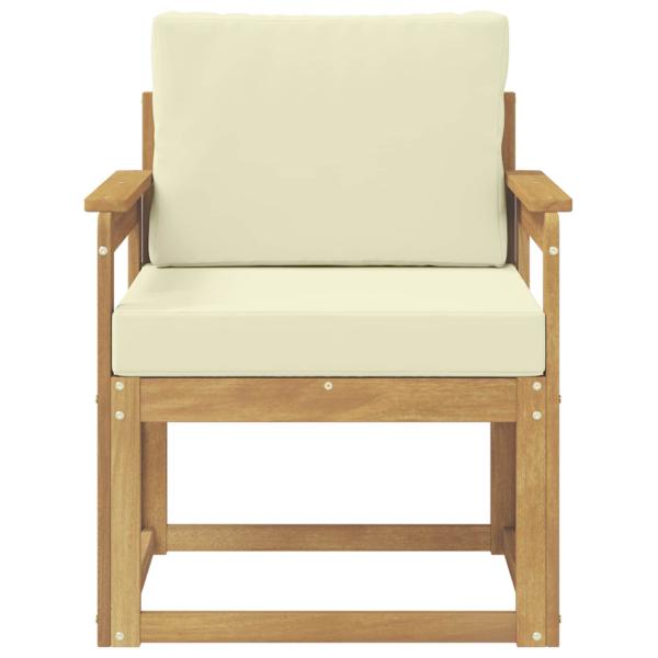 Outdoor-Sofa Polyester Weiß und Creme