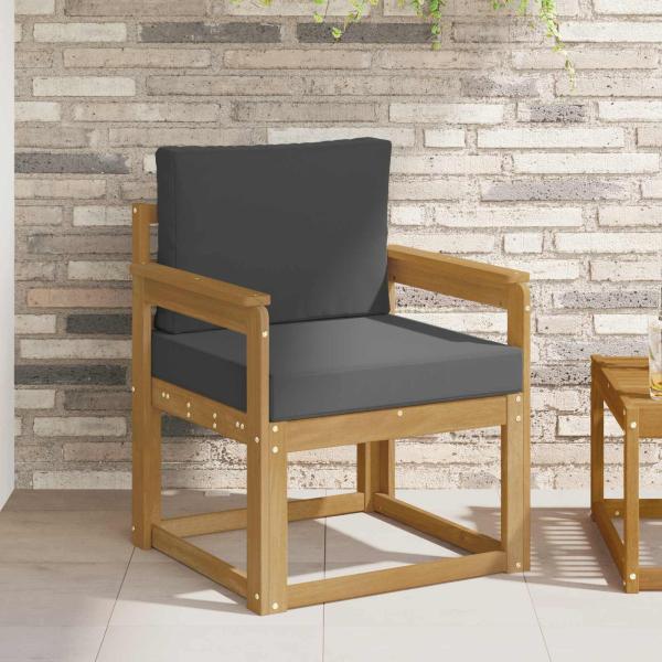 ARDEBO.de - Outdoor-Sofa Polyester Weiß und Anthrazit
