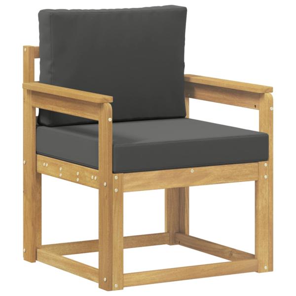 Outdoor-Sofa Polyester Weiß und Anthrazit