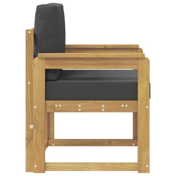 Outdoor-Sofa Polyester Weiß und Anthrazit