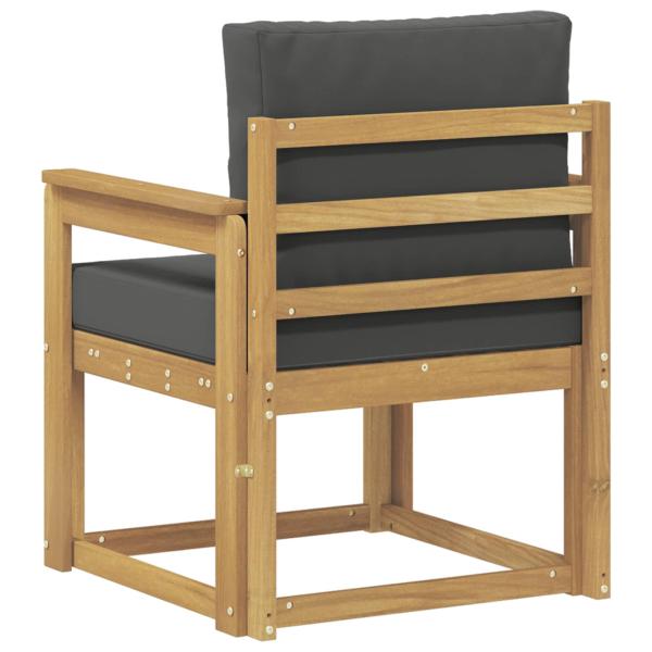 Outdoor-Sofa Polyester Weiß und Anthrazit