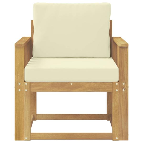 Outdoor-Sofa Polyester Weiß und Creme