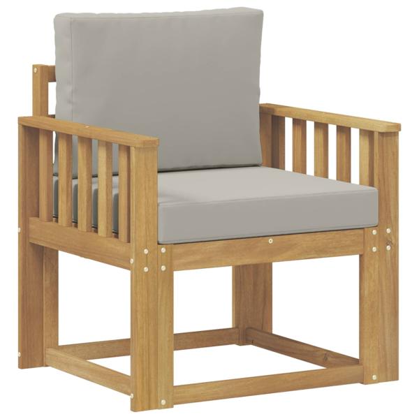 Outdoor-Sofa Polyester Weiß und Hellgrau