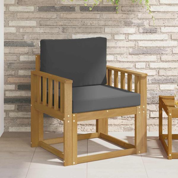 ARDEBO.de - Outdoor-Sofa Polyester Weiß und Anthrazit