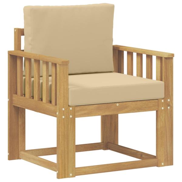 Outdoor-Sofa Polyester Weiß und Beige