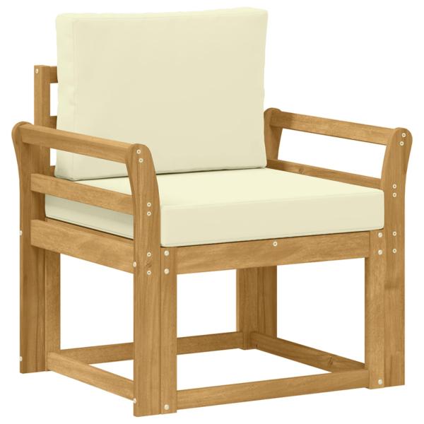 Outdoor-Sofa Polyester Weiß und Creme